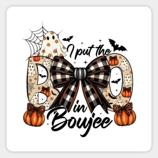 I Put the Boo in Boujee – Cute Halloween Bow Design Magnet